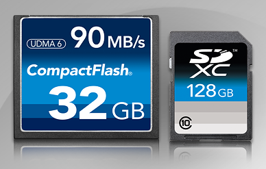 DiO CompactFlash and SDXC Media Cards