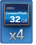 4 CompactFlash Cards 